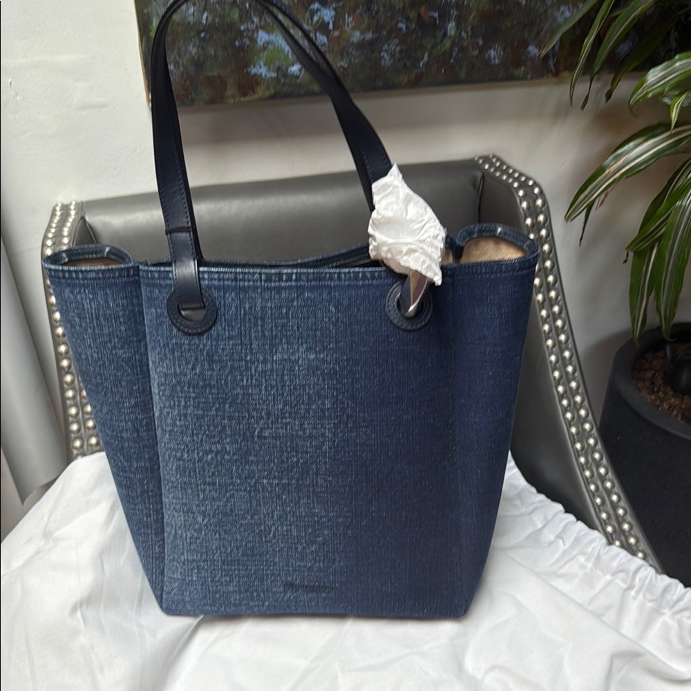 JW Anderson denim  Navy Blue Tote Bag